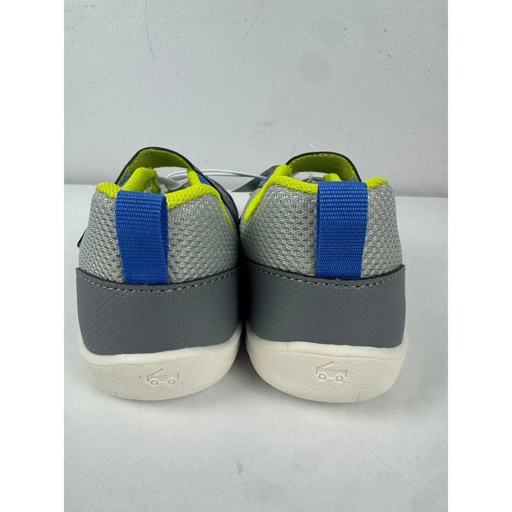 See Kai Run Basics Tenny Gray Blue Lime Green Mesh Sneakers Boys Size 12 NEW